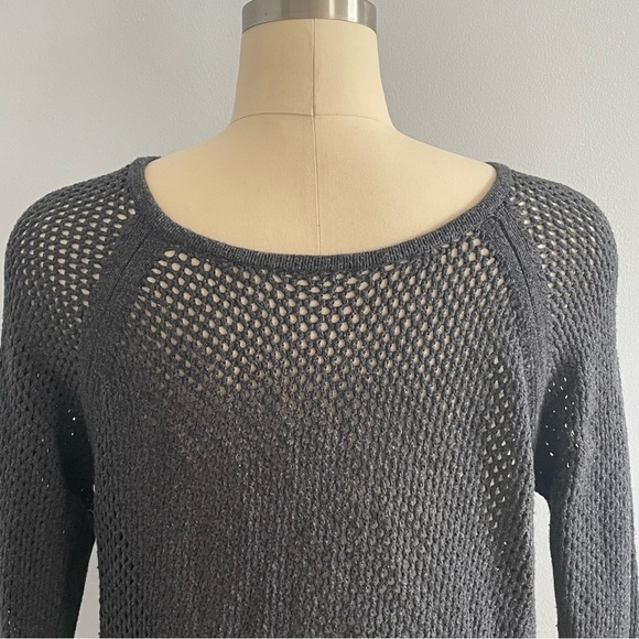 Michael Michael Kors Open Weave Cardigan- Gray- Size Large - Picture 6 of 8